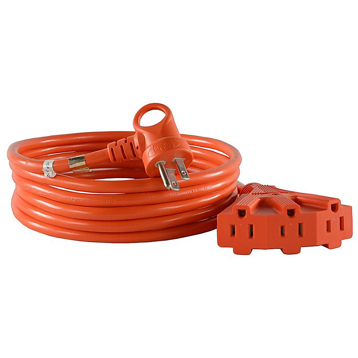 Conntek 24342-144 Indoor or Outdoor 12 ft. L Orange Triple Outlet Cord 14/3 SJTW
