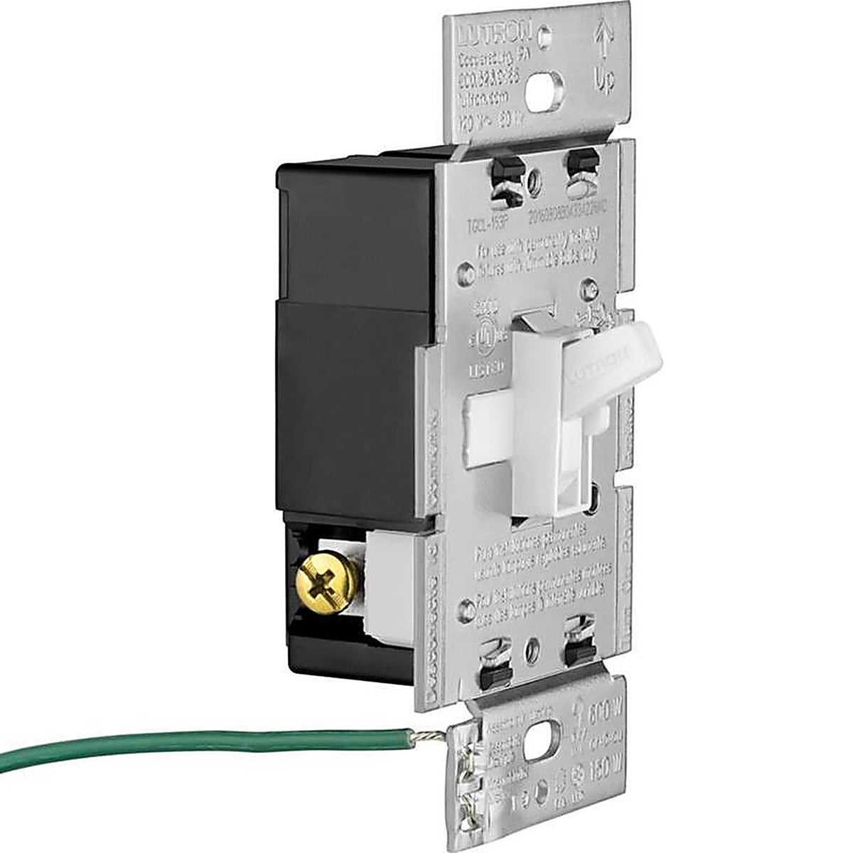 Lutron TGCL-153PH-WH Toggler White 150 watt 3-Way Dimmer Switch 1/Pack