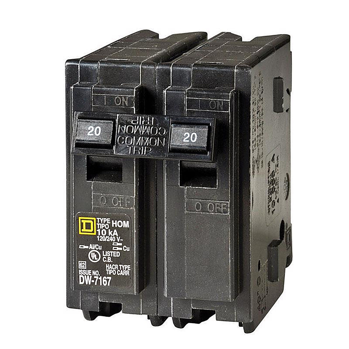 Square D HOM220CP HomeLine 20 amps Surge 2-Pole Circuit Breaker