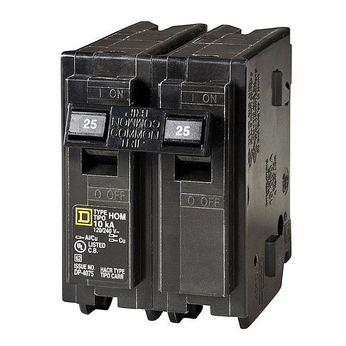 Square D HOM225CP HomeLine 25 amps Surge 2-Pole Circuit Breaker