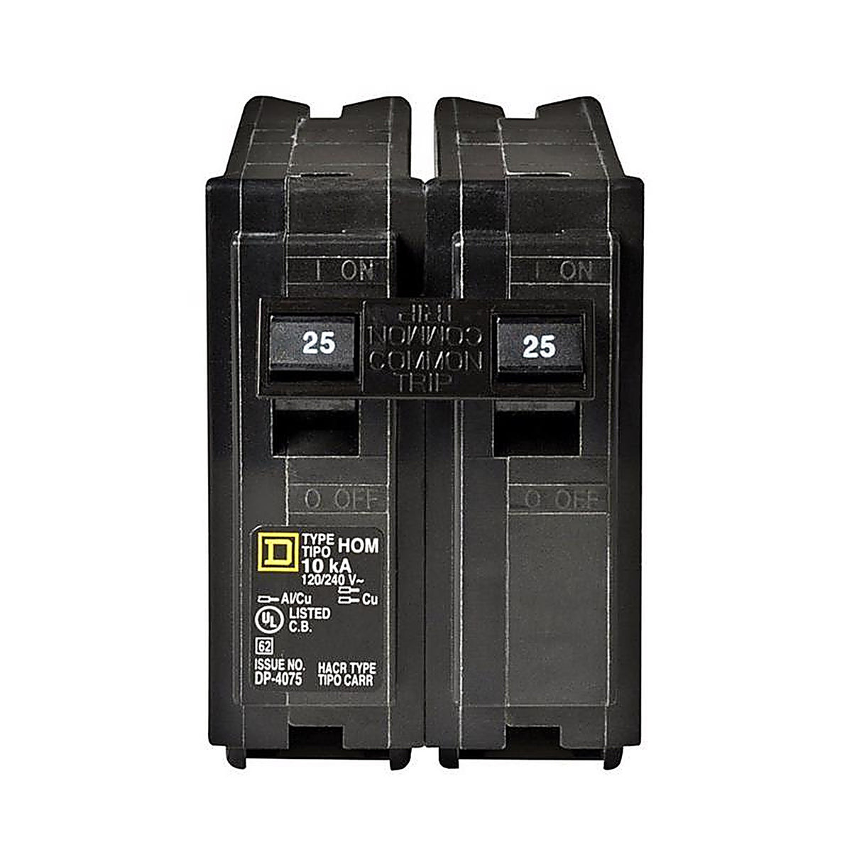 Square D HOM225CP HomeLine 25 amps Surge 2-Pole Circuit Breaker