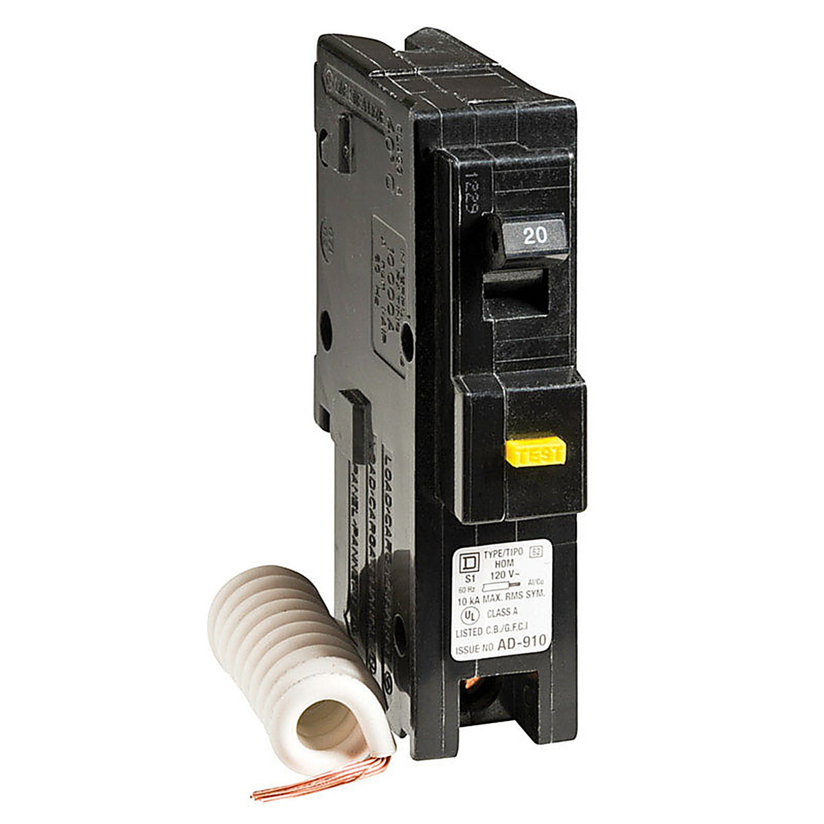 Square D HOM120GFICP HomeLine 20 amps Surge Single Pole Circuit Breaker
