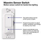 Lutron MS-OPS2H-WH Maestro Occupancy Single pole Motion Sensor Switch White 1/Pack