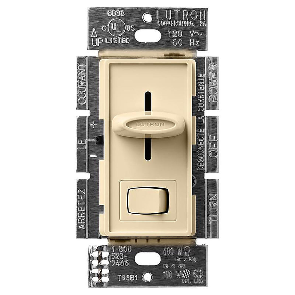 Lutron SCL-153PH-IV Skylark Ivory 150 watt 3-Way Dimmer Switch 1/Pack