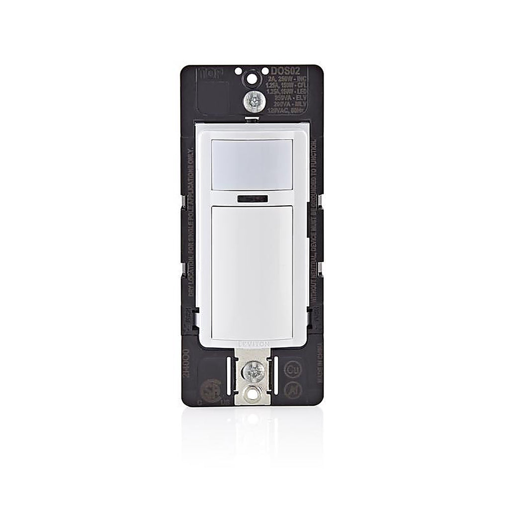 Leviton DOS02-1LW Decora 2.5 amps Single Pole Motion Sensor Switch White 1/Pack