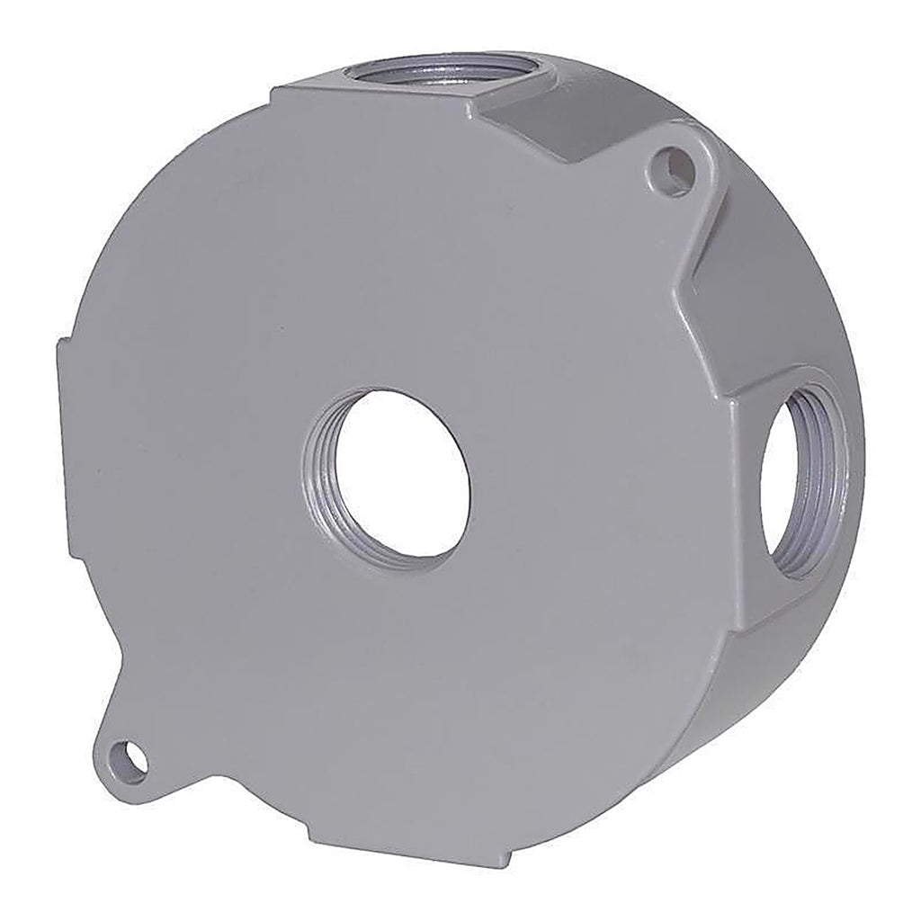 Sigma Electric 143854 5-1/2 in. Round Metallic Weatherproof Box Gray