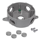 Sigma Electric 143854 5-1/2 in. Round Metallic Weatherproof Box Gray