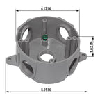 Sigma Electric 143854 5-1/2 in. Round Metallic Weatherproof Box Gray