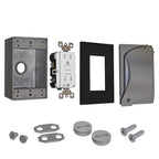 Sigma Electric 16449 Rectangle Metal 1 gang GFCI Outlet Kit For Wet Locations
