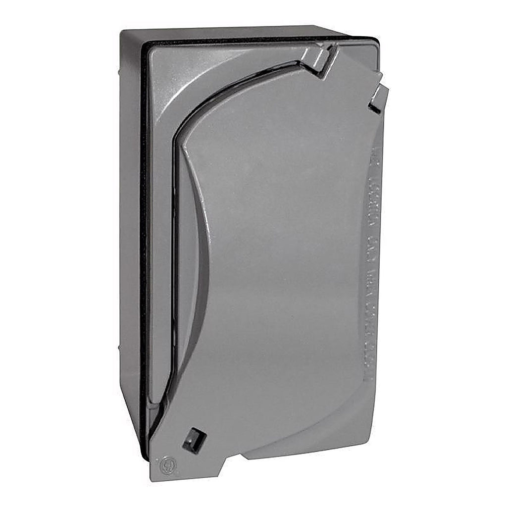Sigma Electric 16446 Rectangle Metal 1 gang Duplex Outlet Kit For Wet Locations, For Use in Branch Circuit Wiring