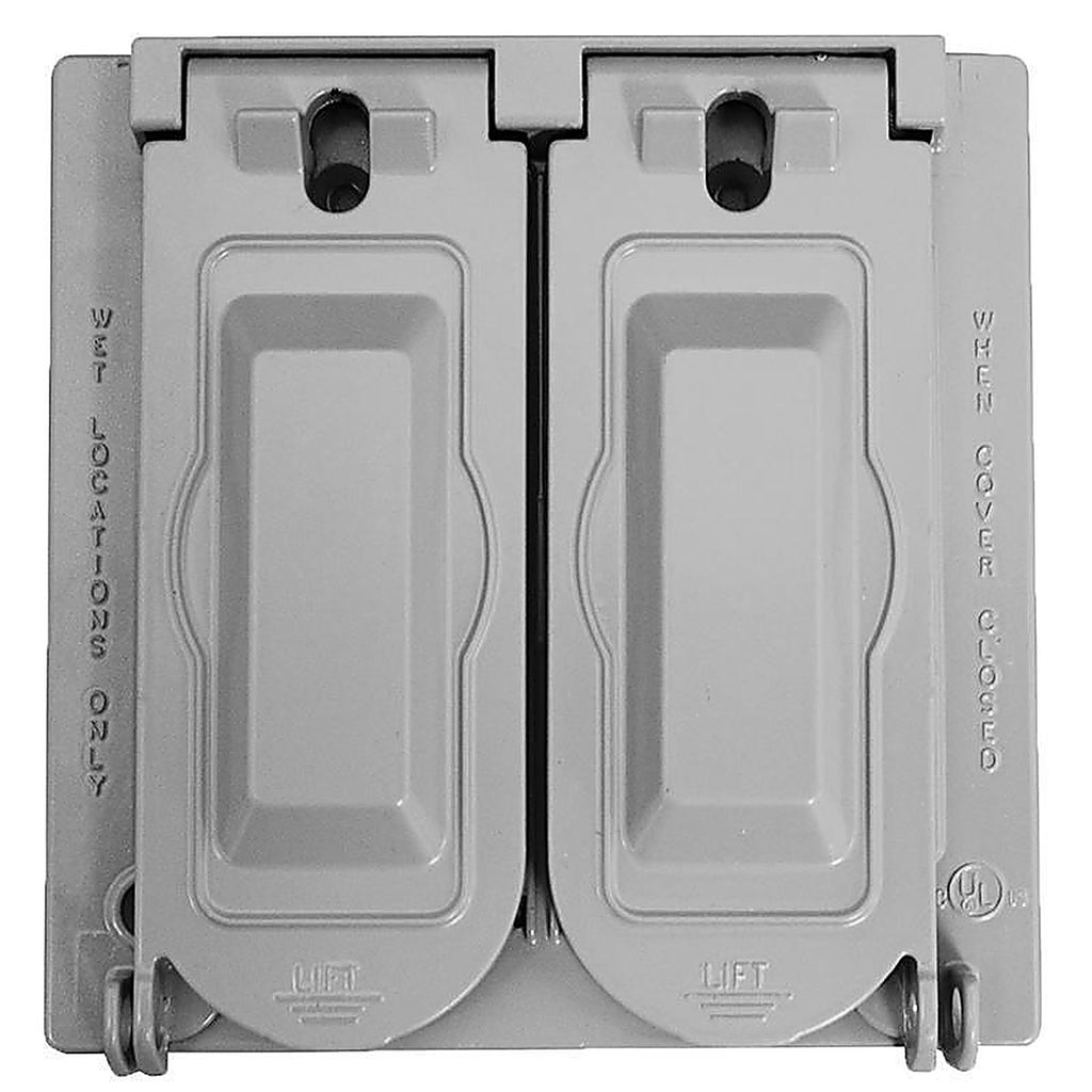 Sigma Electric 14945 Square Plastic 2 gang Universal Cover For Wet Locations
