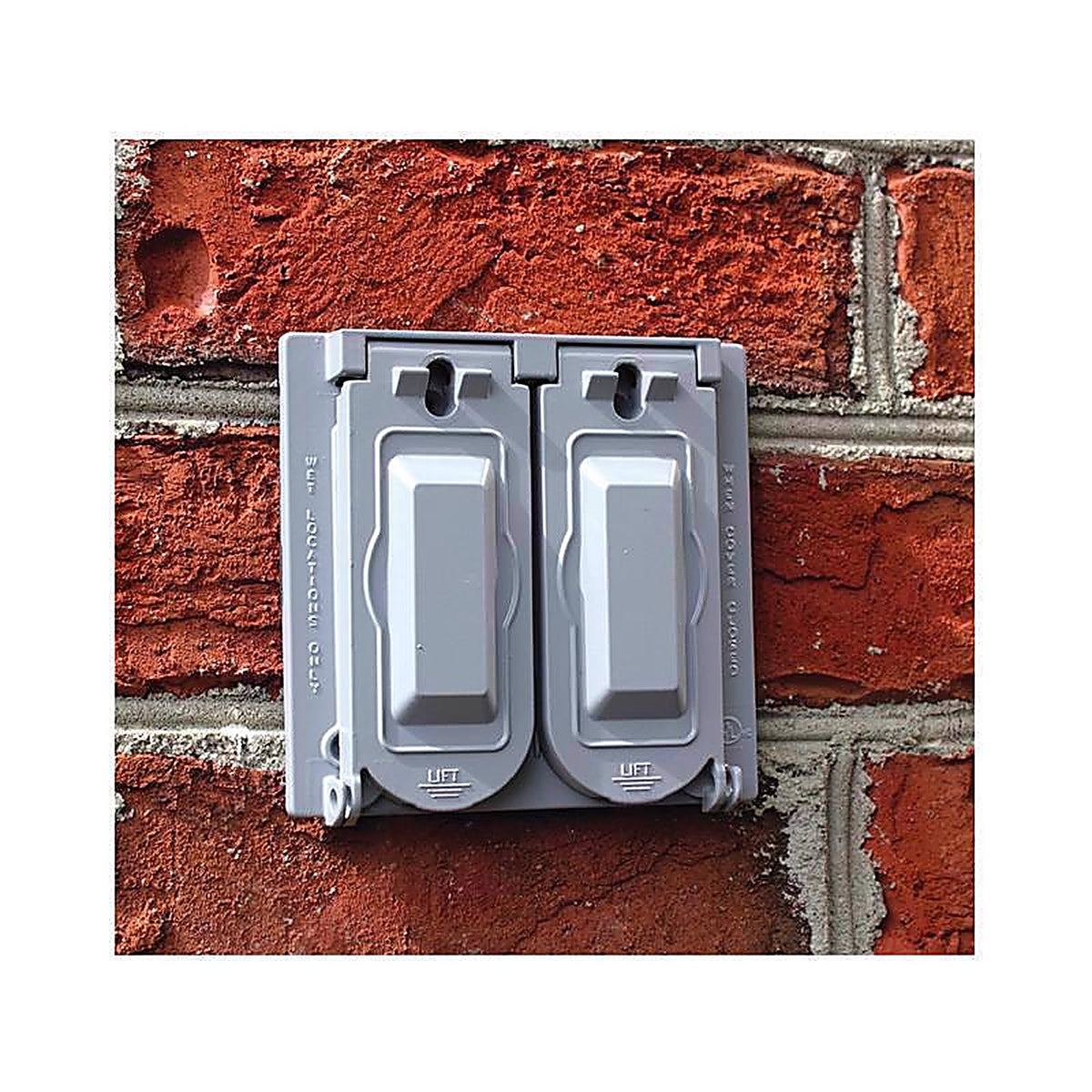Sigma Electric 14945 Square Plastic 2 gang Universal Cover For Wet Locations
