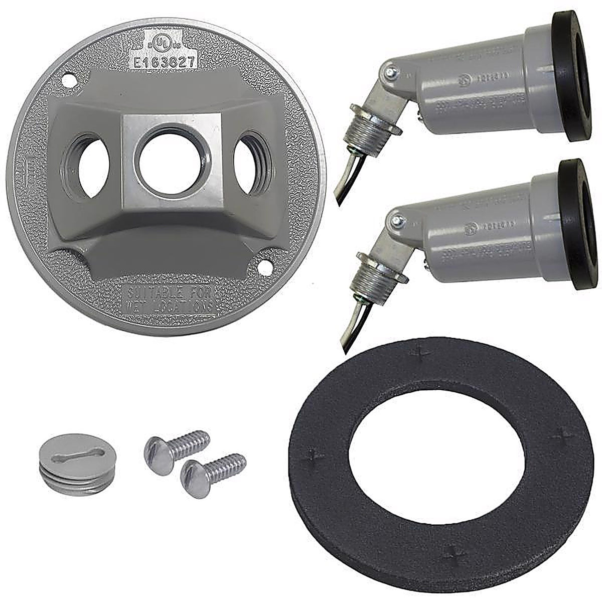Sigma Electric 14782 Switch Controlled Gray Lamp Holder Kit Hardwired