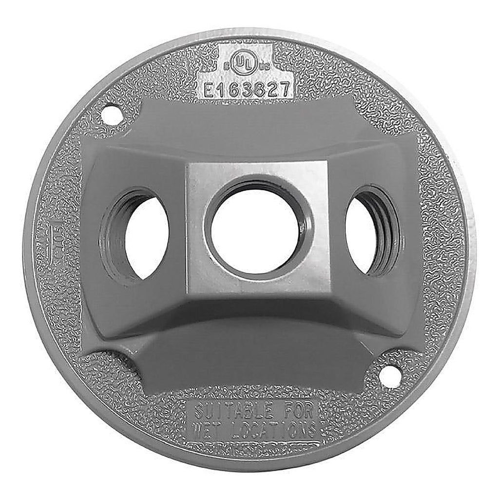 Sigma Electric 14383 Round Metal Lampholder Cover For Wet Locations