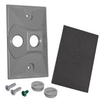 Sigma Electric 14373 Rectangle Metal 1 gang Lampholder Cover For Wet Locations