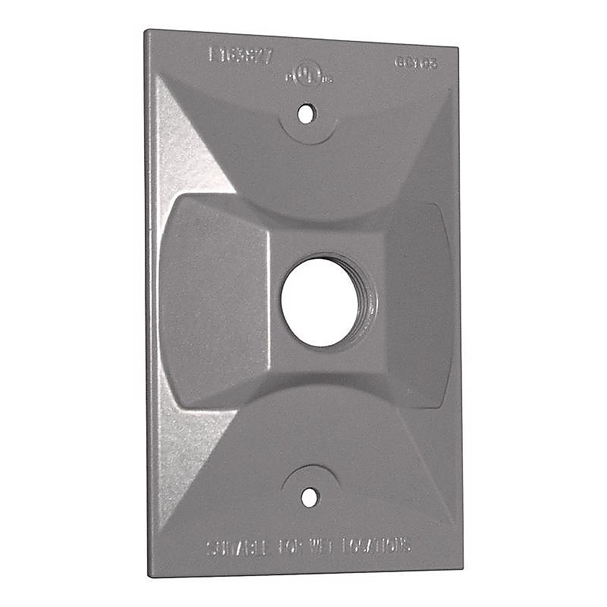 Sigma Electric 14371 Rectangle Metal 1 gang Lampholder Cover For Wet Locations
