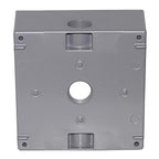 Sigma Electric 14350 4-1/2 in. Square Metallic 2 gang Weatherproof Box Gray