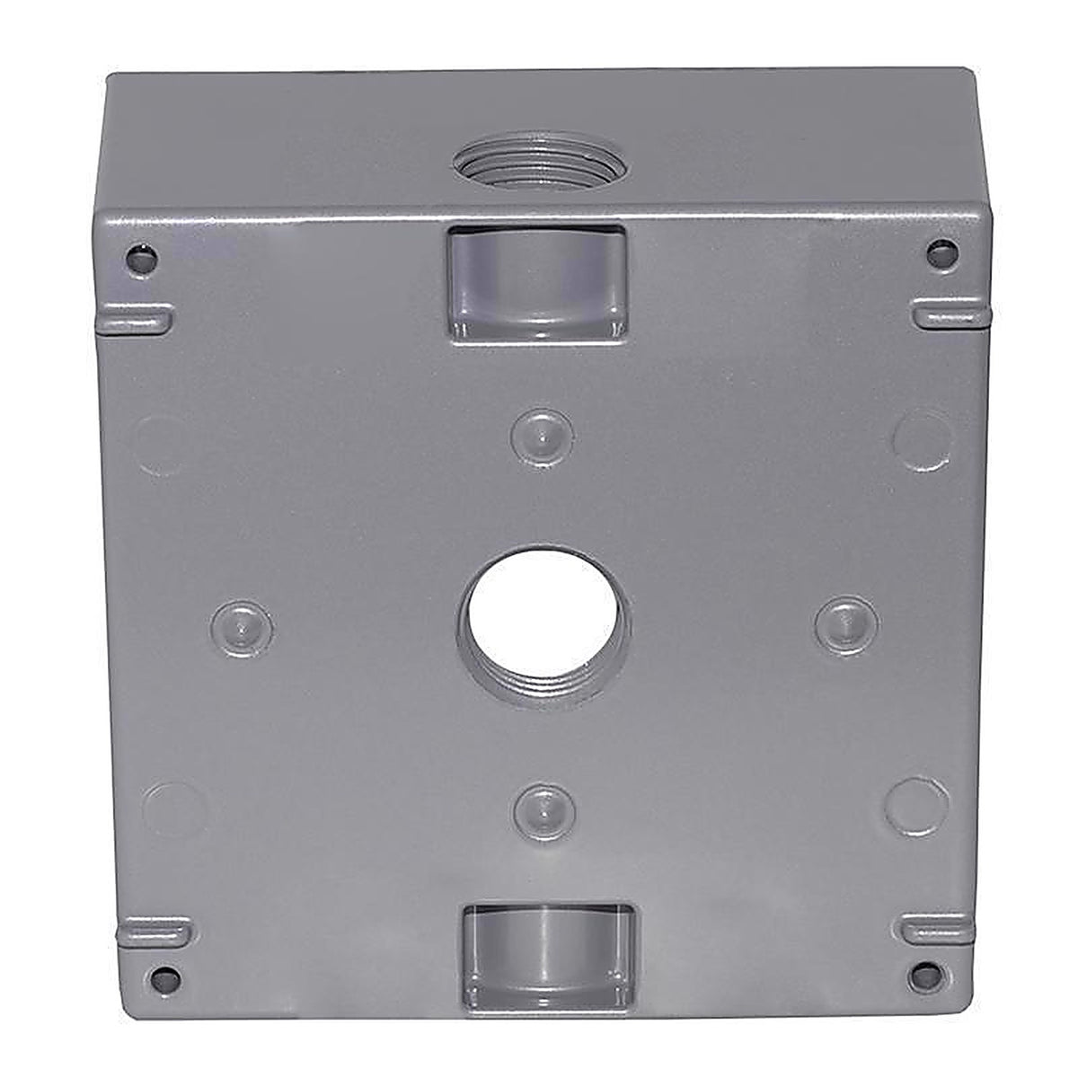 Sigma Electric 14350 4-1/2 in. Square Metallic 2 gang Weatherproof Box Gray