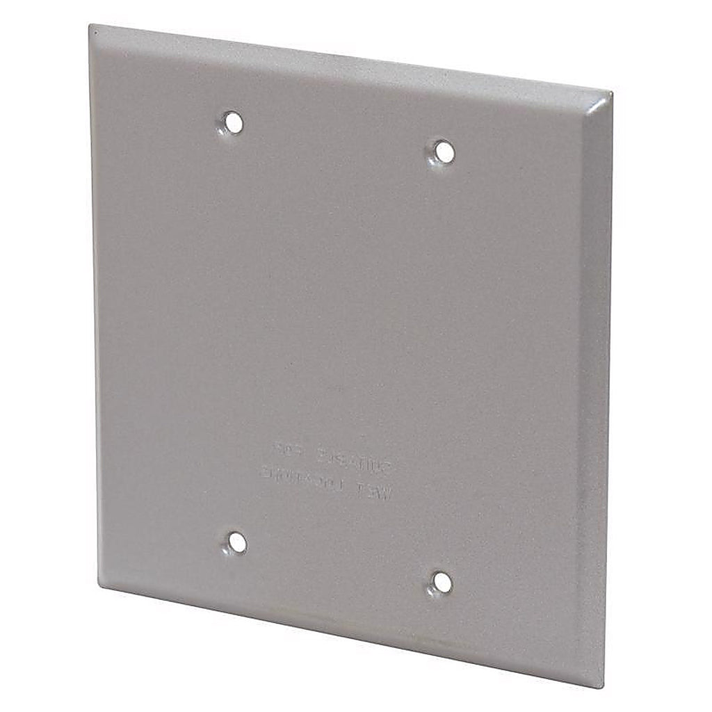Sigma Electric 14340 Square Steel 2 gang Flat Box Cover For Wet Locations