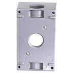 Sigma Electric 14252 4-1/2 in. Rectangle Metallic 1 gang Weatherproof Box Gray