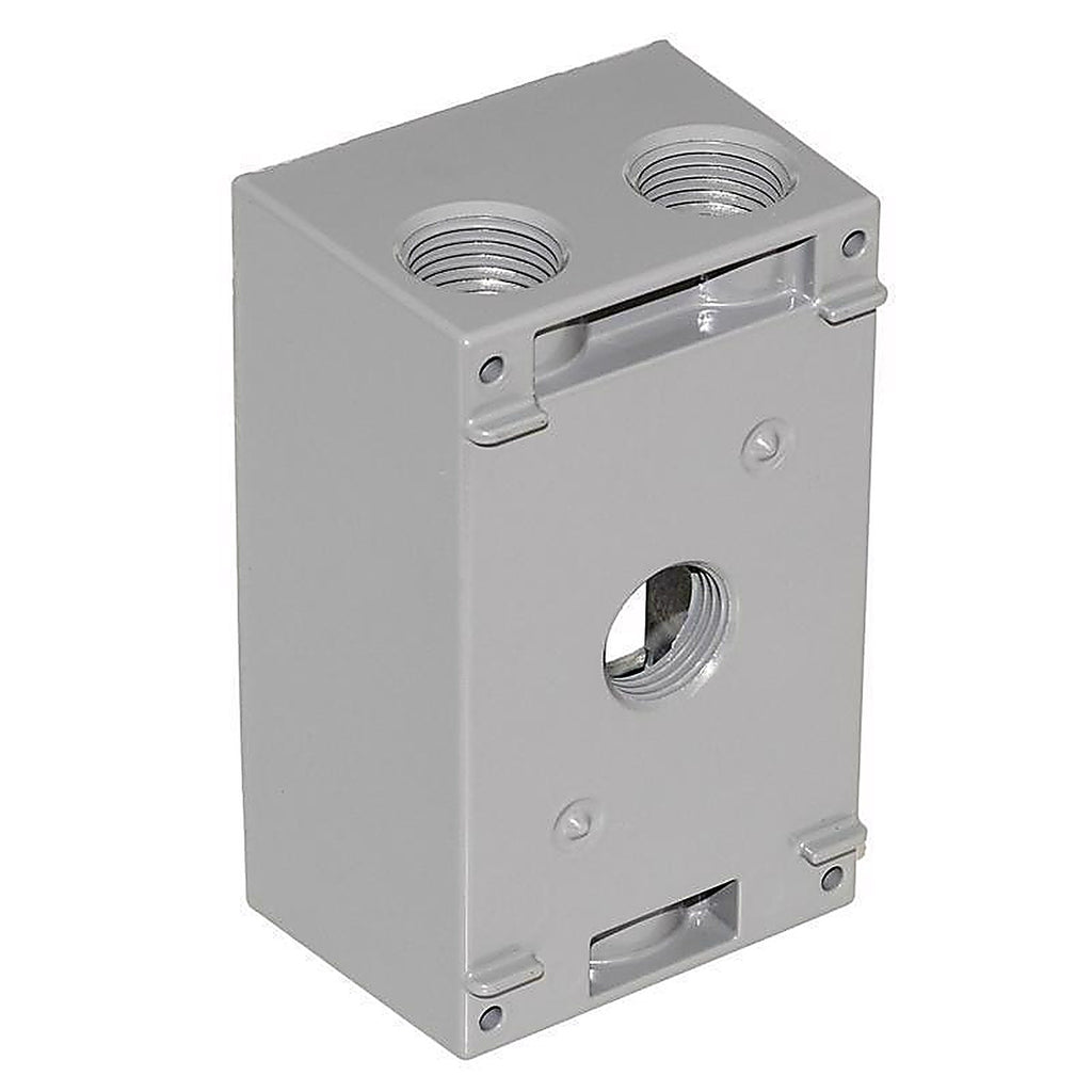 Sigma Electric 14251 4-1/2 in. Rectangle Metallic 1 gang Weatherproof Box Gray