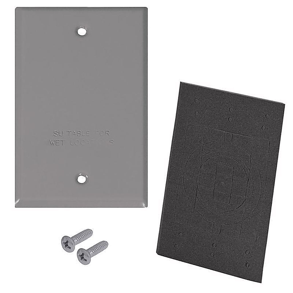 Sigma Electric 14240 Rectangle Steel 1 gang Flat Box Cover For Wet Locations