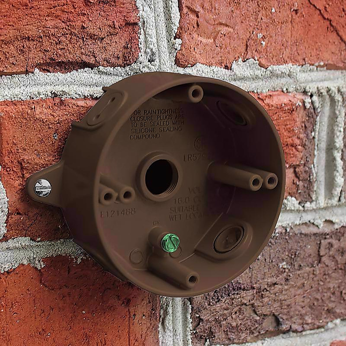 Sigma Electric 143854BR 2-5/16 in. Round Metallic Weatherproof Box Bronze