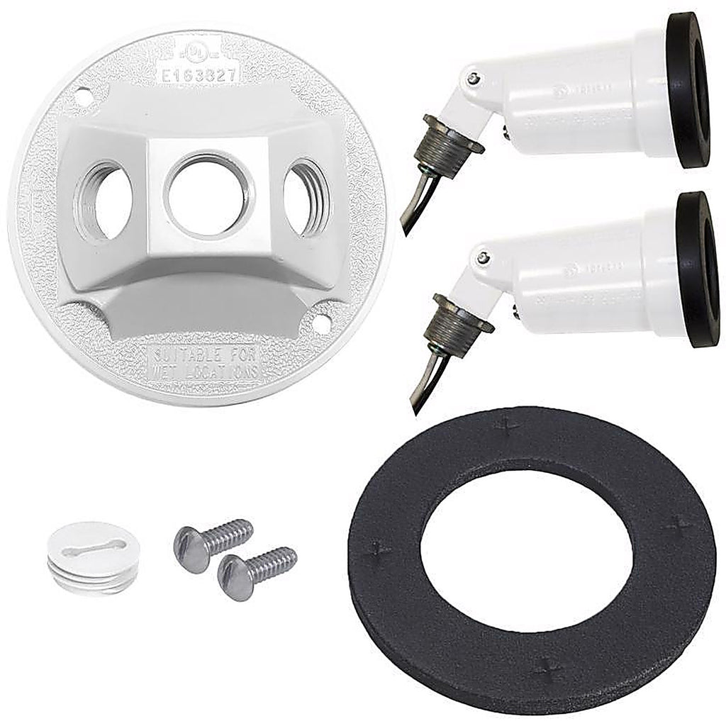 Sigma Electric 14782WH Switch Controlled White Lamp Holder Kit Hardwired