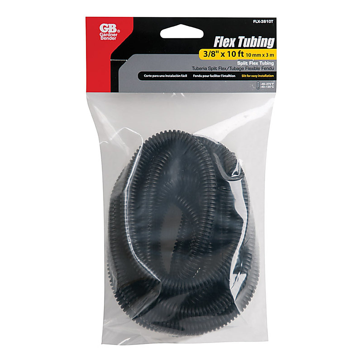 Gardner Bender FLX-3810T 120 in. L Black Polyethylene Flex Tube
