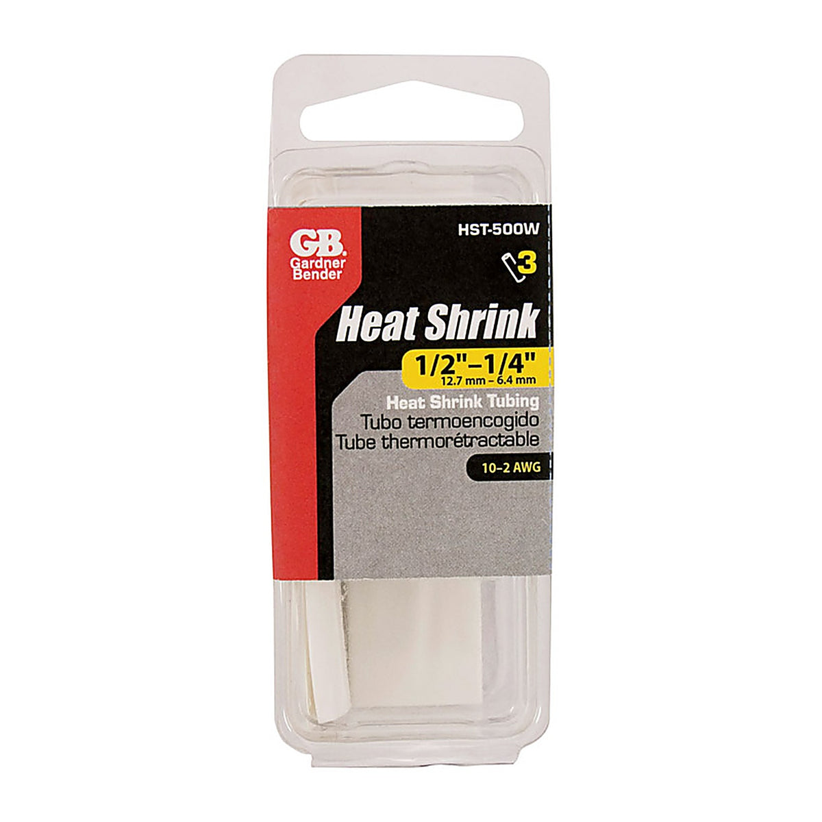 Gardner Bender HST-500W 1/2 in. Dia. Heat Shrink Tubing White 1/Pack