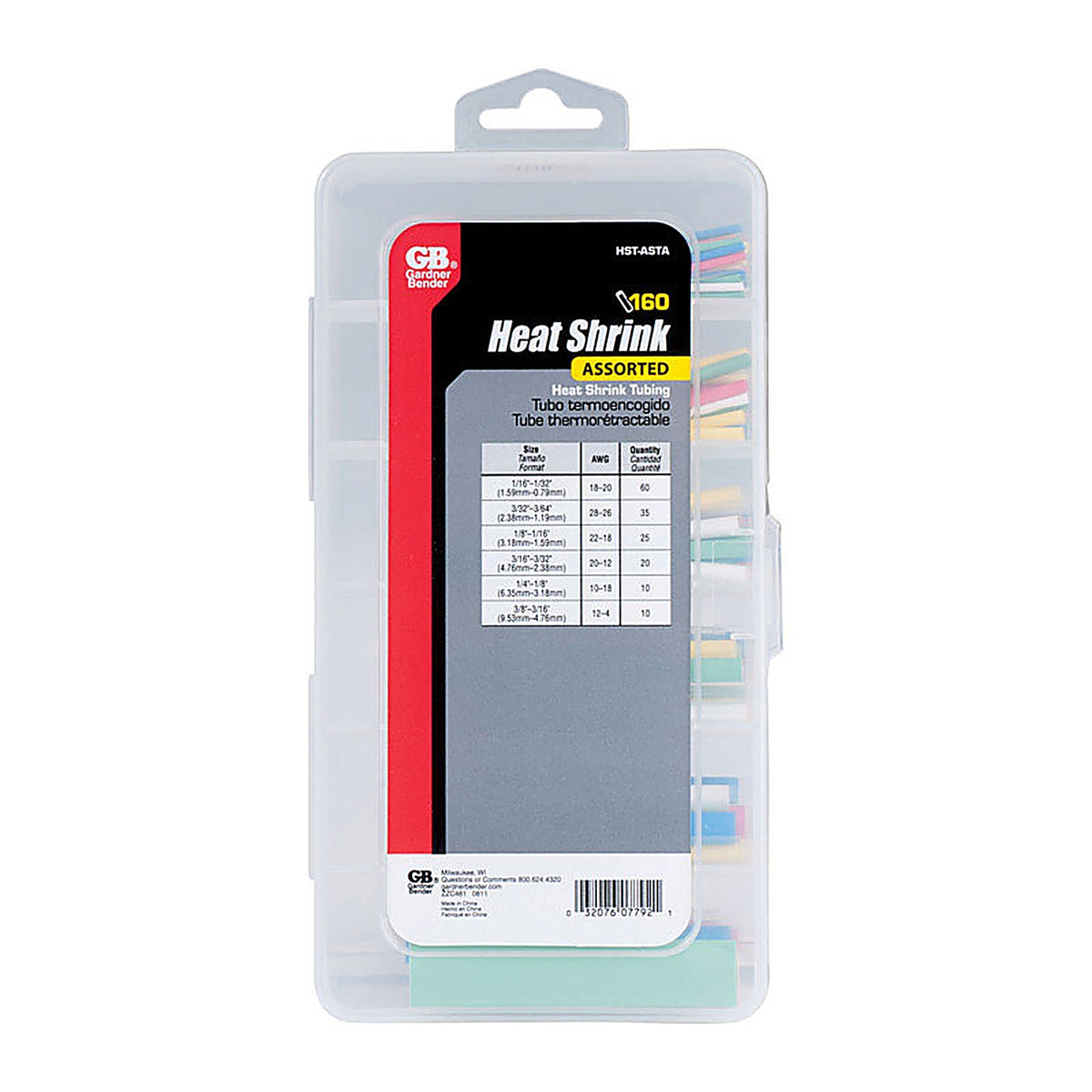 Gardner Bender HST-ASTA Heat Shrink Tubing Assorted Colors 160/Pack