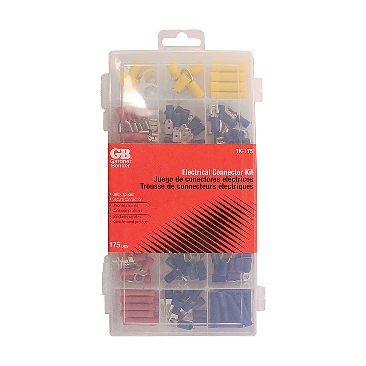 Gardner Bender TK-175 22-10 Ga. Insulated Wire Terminal and Connector Kit Multicolored 175/Pack
