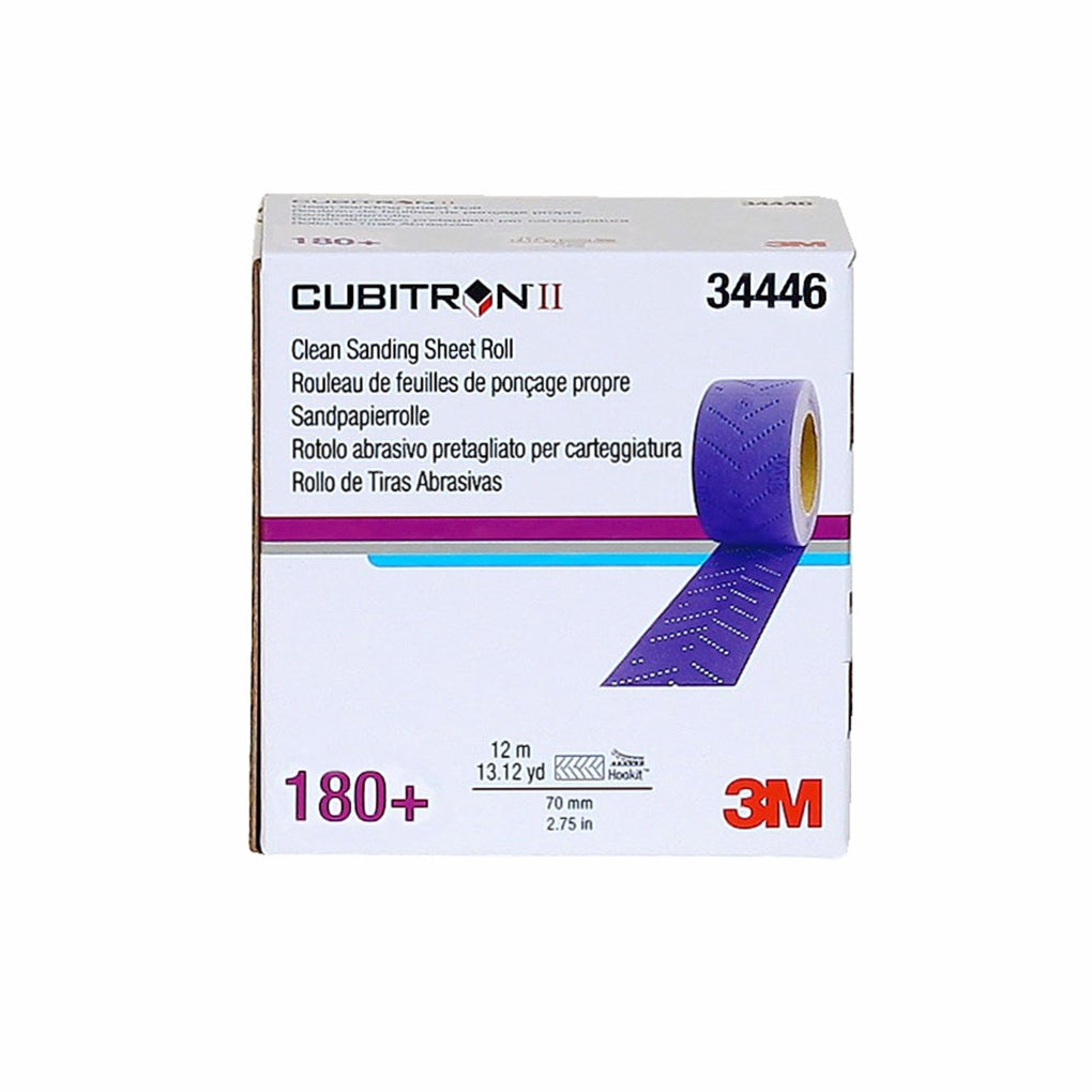 3M 34446 Cubitron II Hookit Clean Sanding Sheet Roll 737U, 34446, 180+, 70 mm x 12 m, 1 roll per box 60455085161