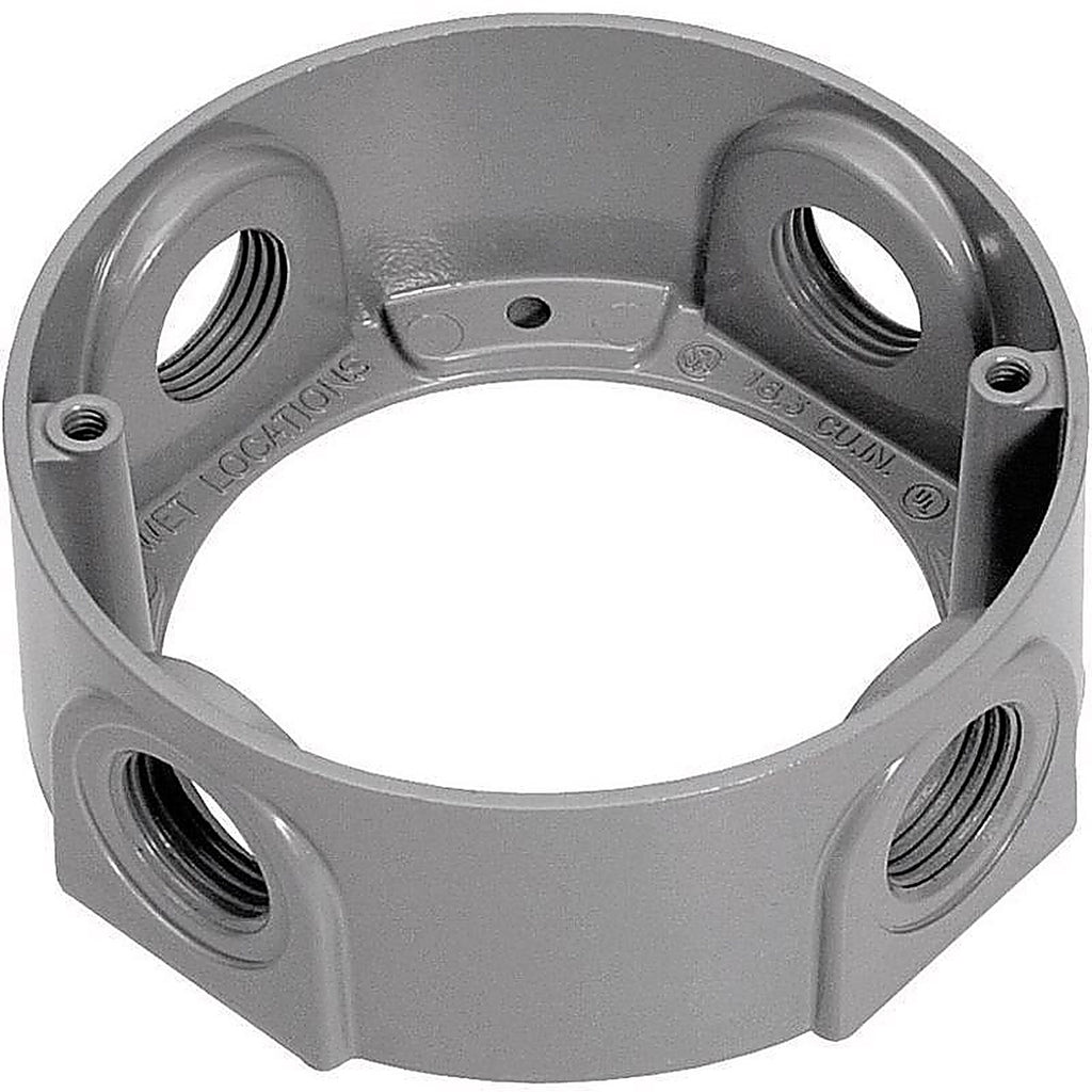 Sigma Electric 14236 4-3/16 in. Round Metallic Extension Ring Gray