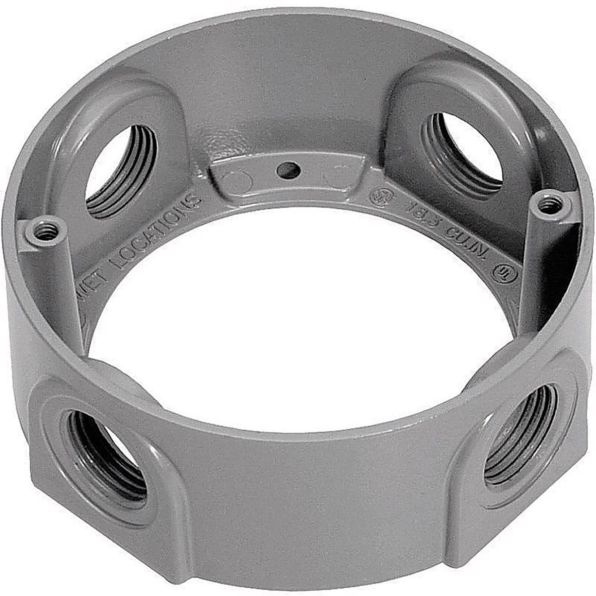 Sigma Electric 14236 4-3/16 in. Round Metallic Extension Ring Gray