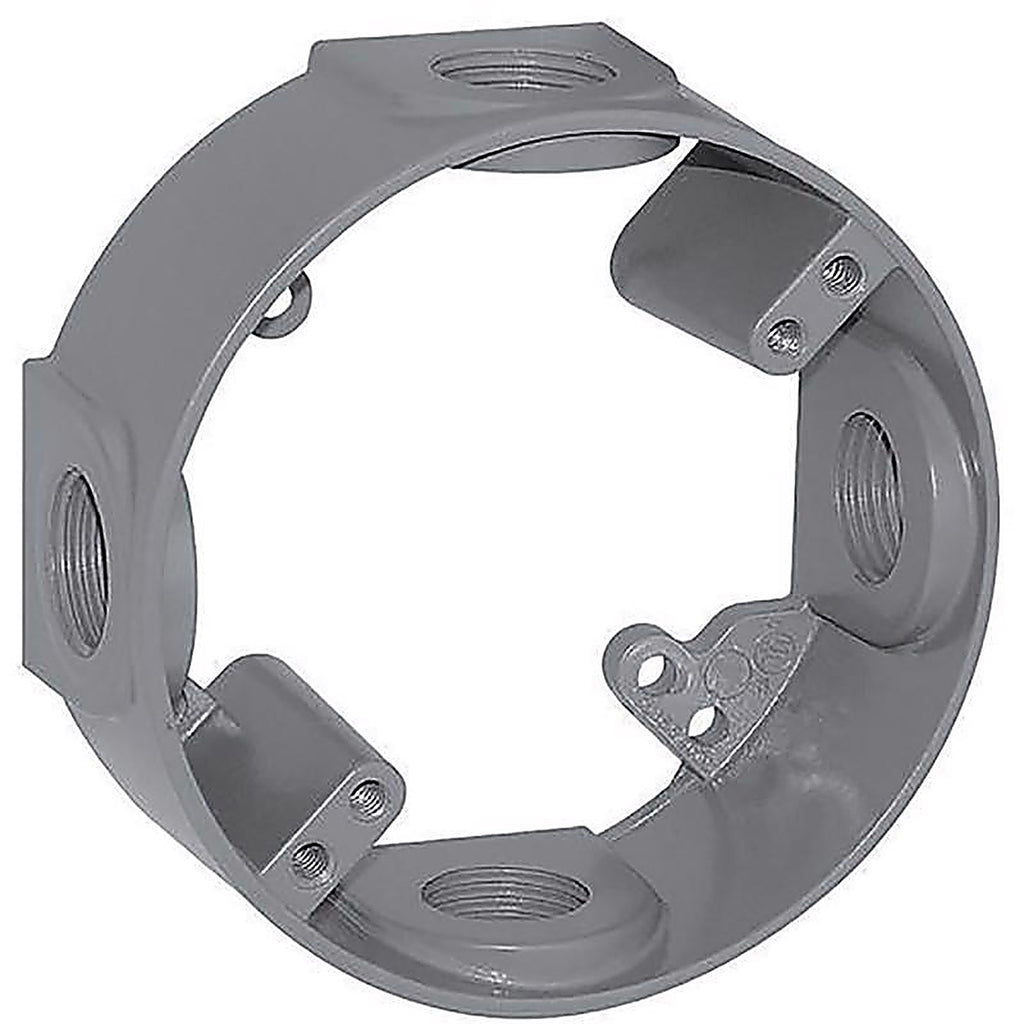 Sigma Electric 14236 4-3/16 in. Round Metallic Extension Ring Gray