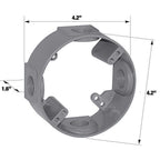 Sigma Electric 14236 4-3/16 in. Round Metallic Extension Ring Gray