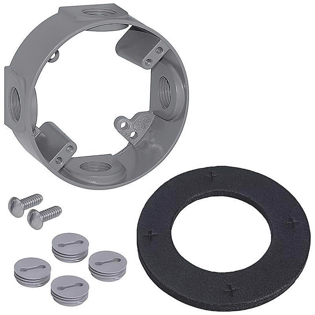 Sigma Electric 14236 4-3/16 in. Round Metallic Extension Ring Gray