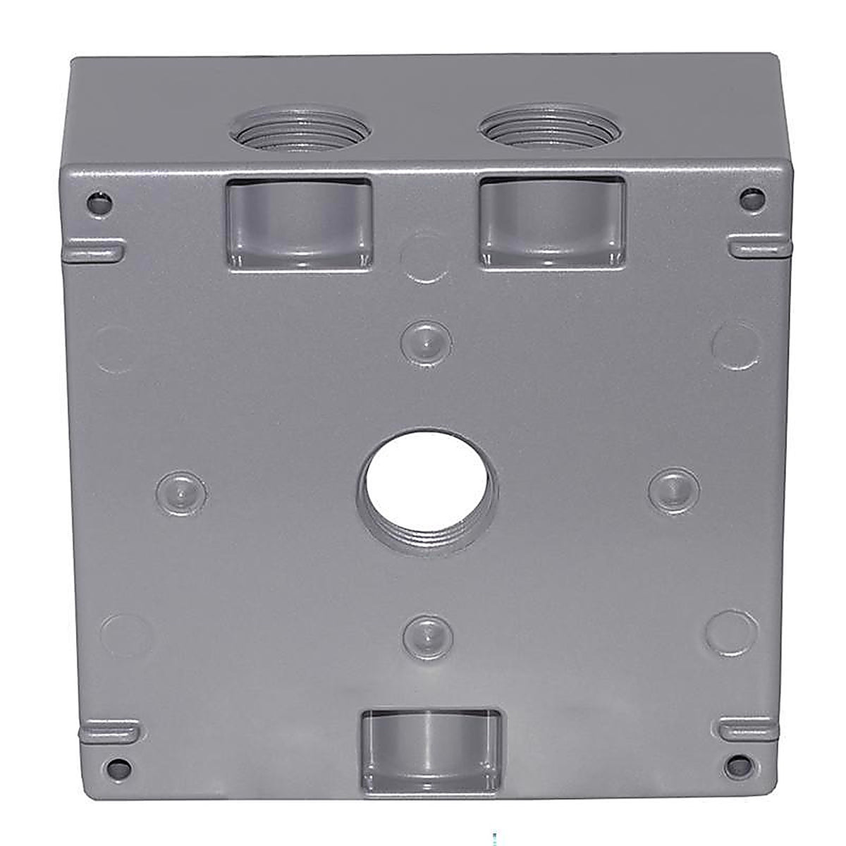Sigma Electric 14351 4-1/2 in. Square Metallic 2 gang Weatherproof Box Gray