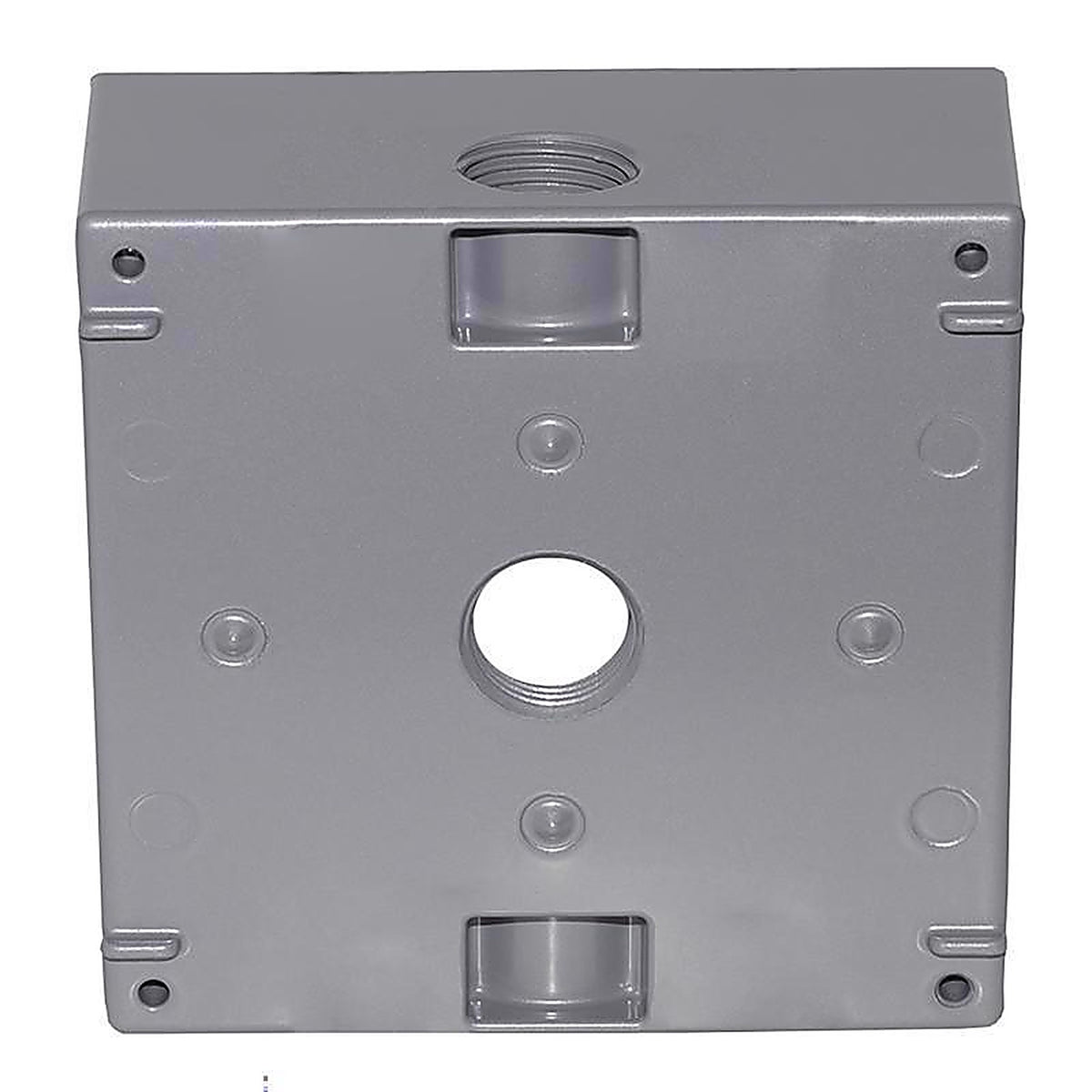 Sigma Electric 14352 4-1/2 in. Square Metallic 2 gang Weatherproof Box Gray