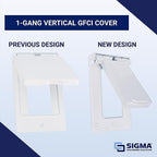 Sigma Electric 14248WH Rectangle Metal 1 gang Vertical GFCI Cover For Wet Locations