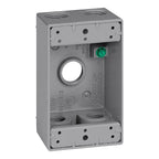 Sigma Electric 14251-5 4-1/2 in. Rectangle Metallic 1 gang Weatherproof Box Gray