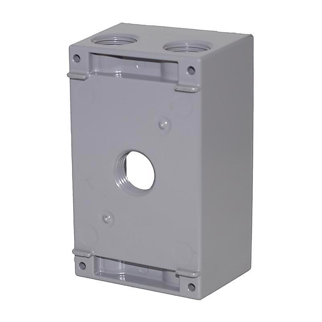 Sigma Electric 14251-5 4-1/2 in. Rectangle Metallic 1 gang Weatherproof Box Gray