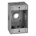 Sigma Electric 14251-5X 4-1/2 in. Rectangle Metallic 1 gang Weatherproof Box Gray