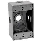 Sigma Electric 14251-5X 4-1/2 in. Rectangle Metallic 1 gang Weatherproof Box Gray