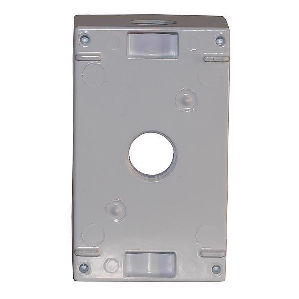Sigma Electric 14251-5X 4-1/2 in. Rectangle Metallic 1 gang Weatherproof Box Gray