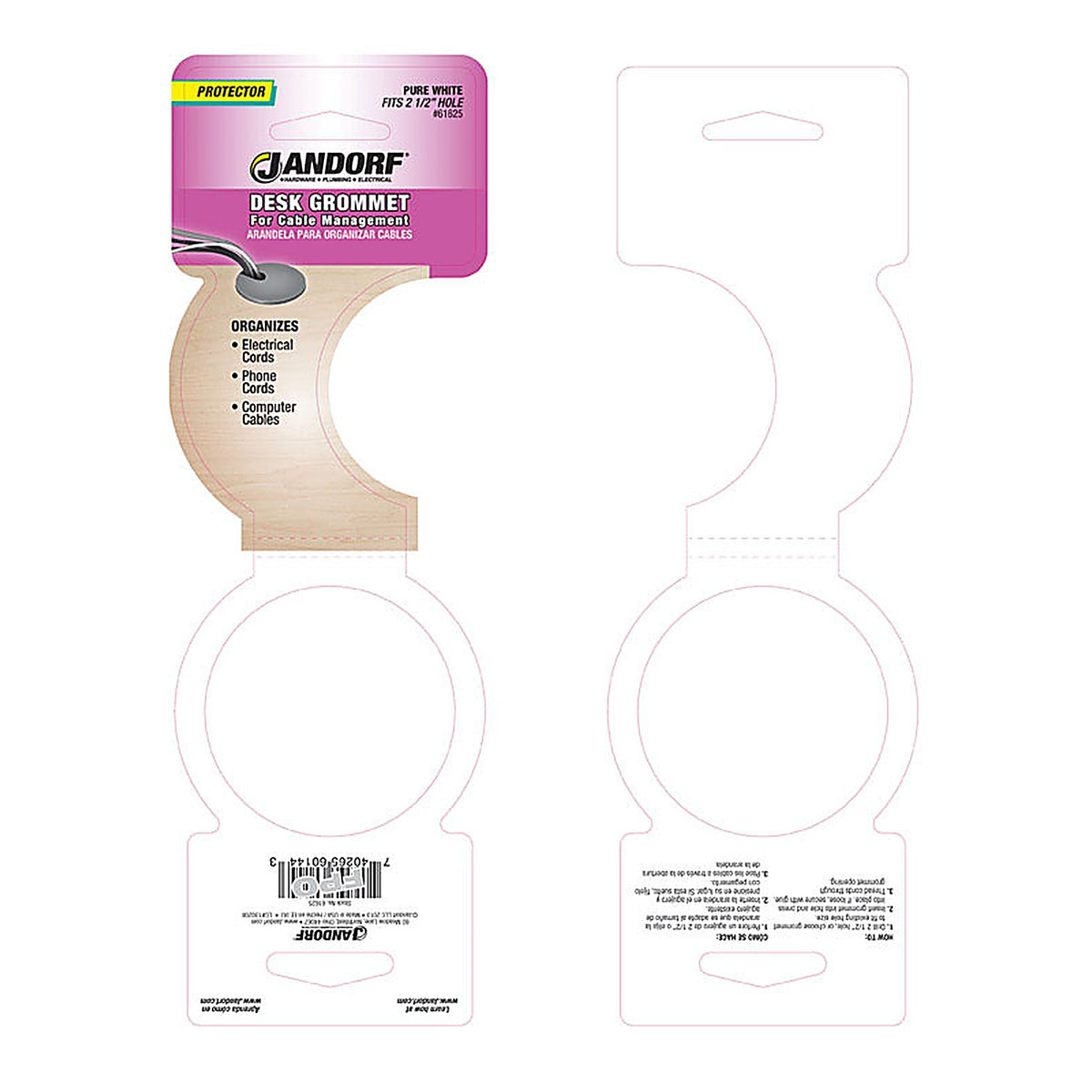 Jandorf 61625 2-1/2 in. Computer Grommet 1/Pack