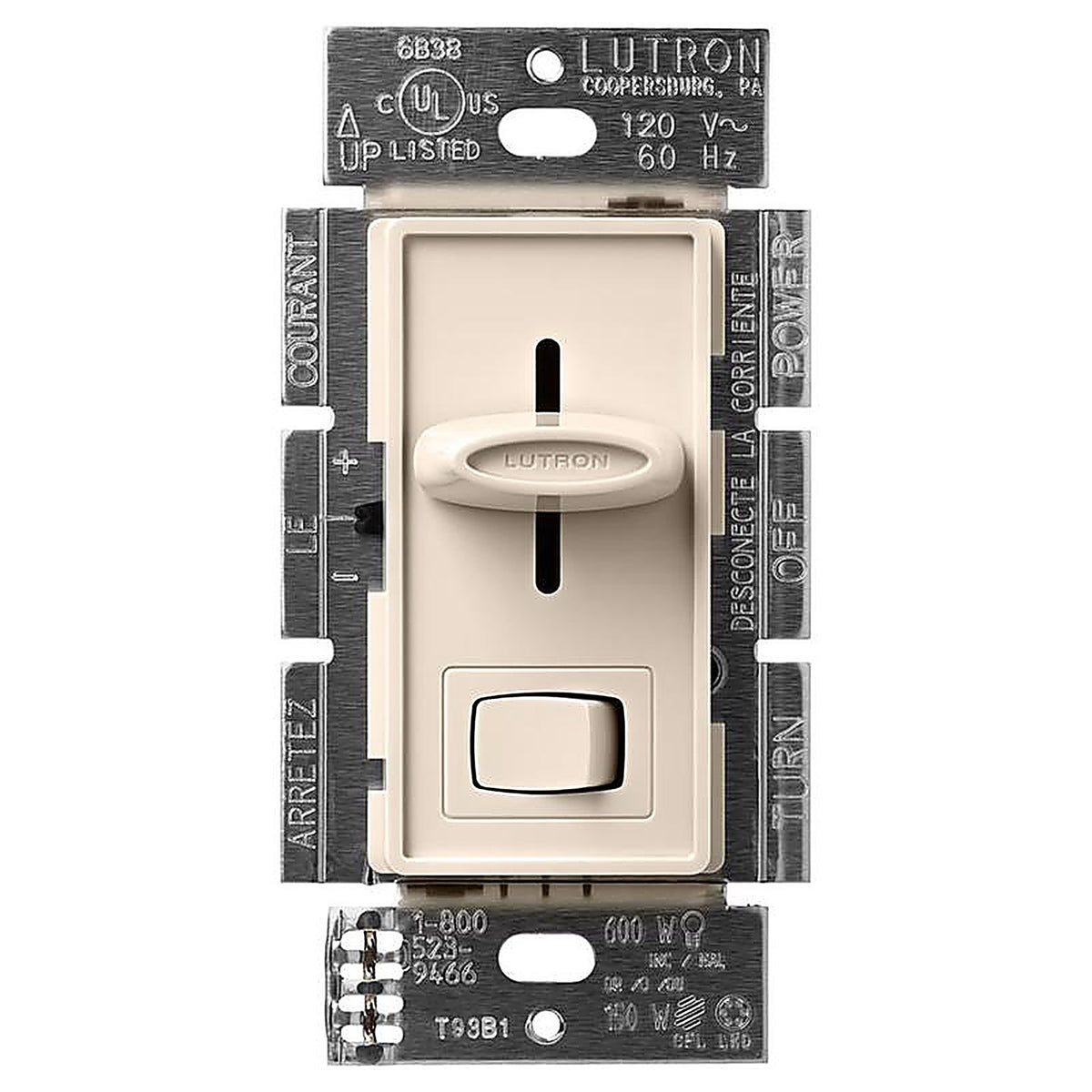 Lutron SCL-153PH-LA Skylark Light Almond 150 watt 3-Way Dimmer Switch 1/Pack