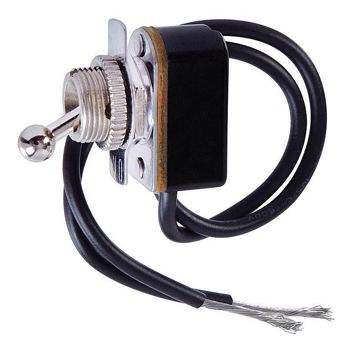 Jandorf 61168 6 amps Single Pole Ball Toggle Power Tool Switch Black/Silver 1/Pack