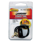 Jandorf 61168 6 amps Single Pole Ball Toggle Power Tool Switch Black/Silver 1/Pack